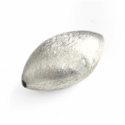 Stor forsølvet perle 34 x 20 x 14 mm